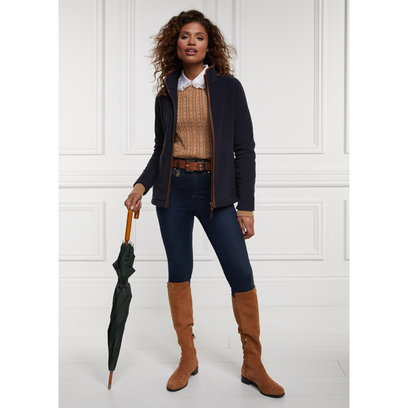 Holland Cooper Country Fleece Jacket - Ink Navy-3